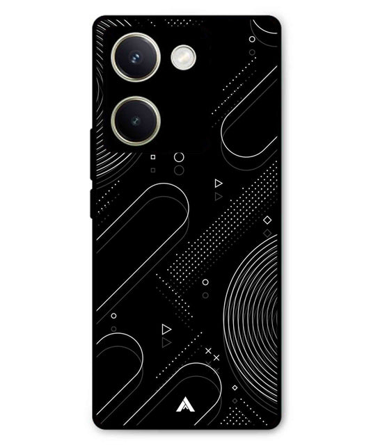 Stripe Pattern 17 Metal Back Cover Phone Case for Vivo Y300 Plus