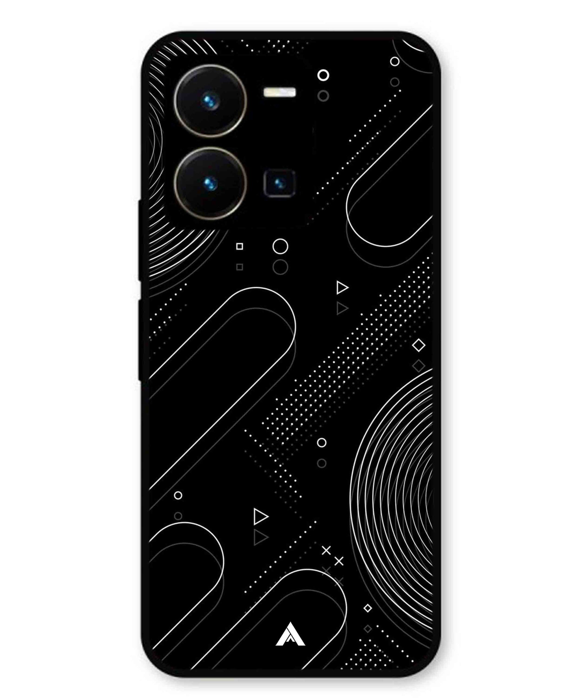 Stripe Pattern 17 Metal Back Cover Phone Case for Vivo Y35