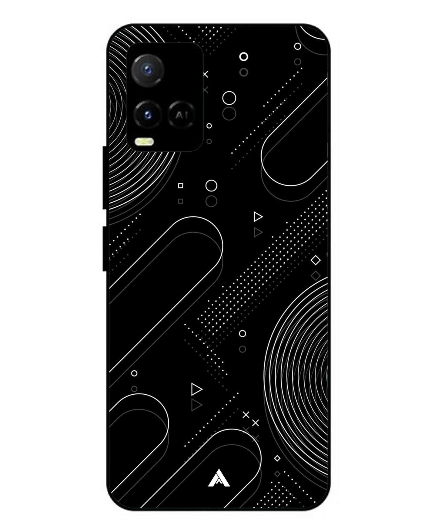 Stripe Pattern 17 Metal Back Cover Phone Case for Vivo Y36