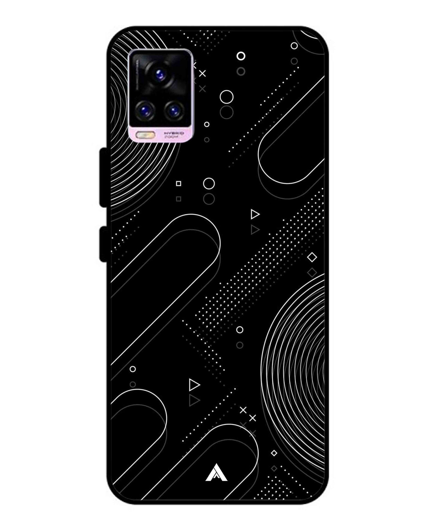 Stripe Pattern 17 Metal Back Cover Phone Case for Vivo v20 Pro