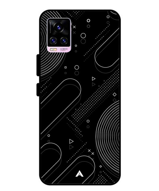 Stripe Pattern 17 Metal Back Cover Phone Case for Vivo v20 Pro