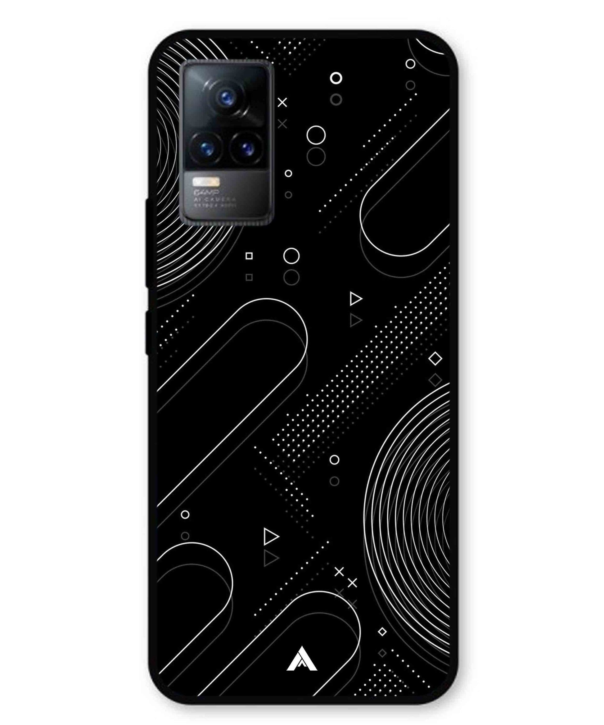 Stripe Pattern 17 Metal Back Cover Phone Case for Vivo v21e 4G