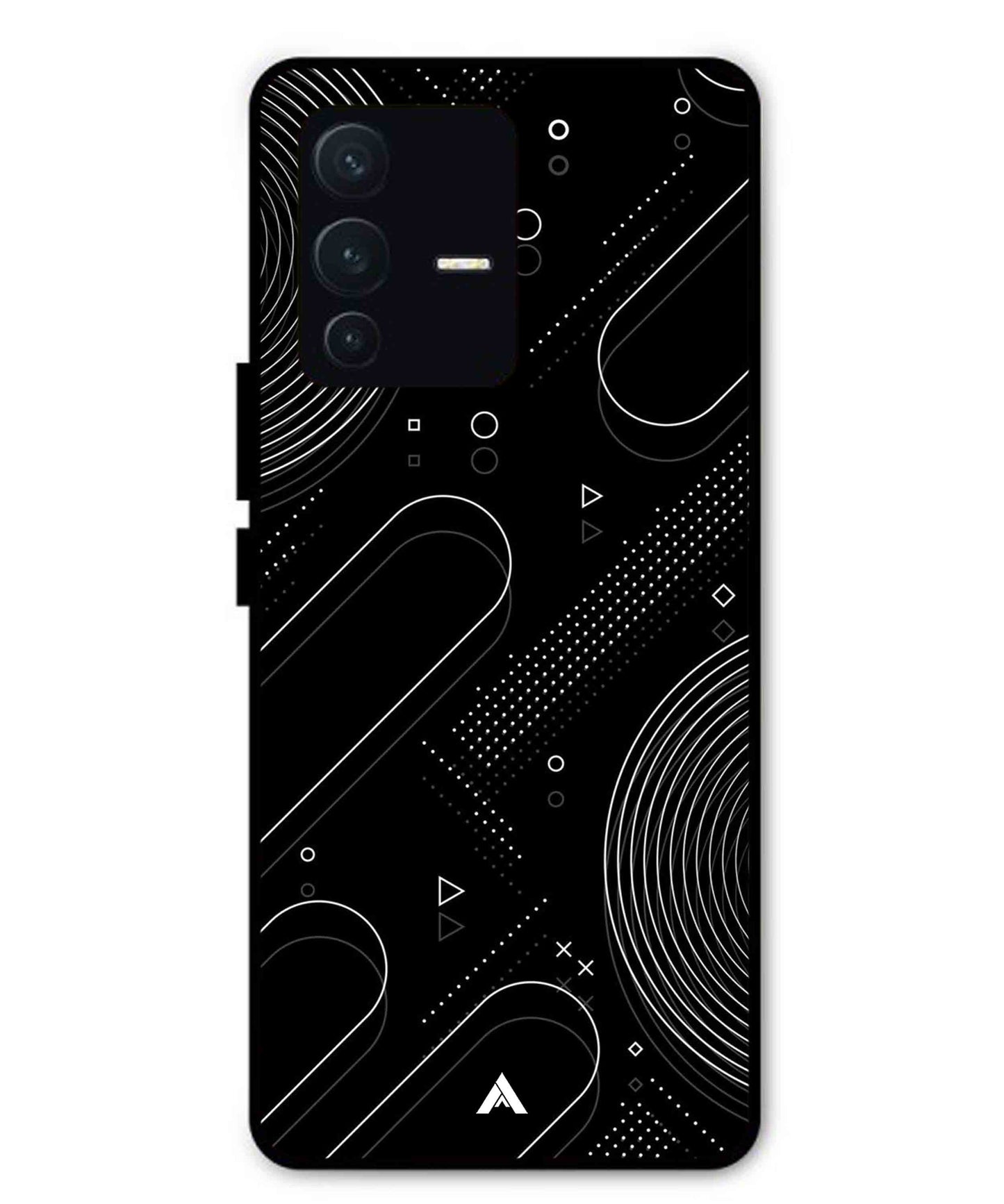 Stripe Pattern 17 Metal Back Cover Phone Case for Vivo v23 Pro