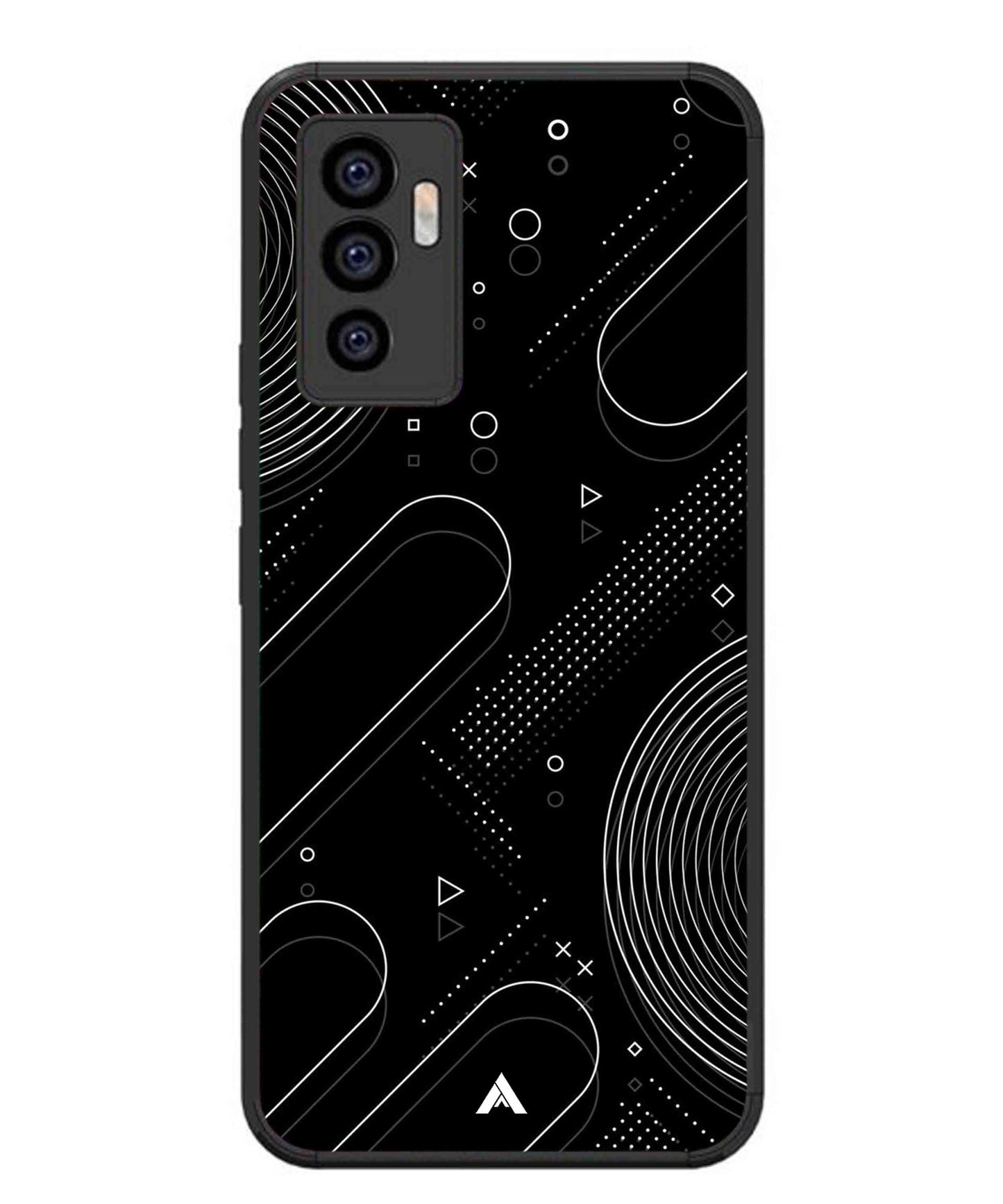 Stripe Pattern 17 Metal Back Cover Phone Case for Vivo v23e