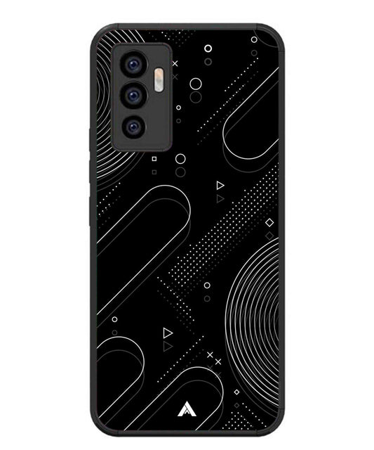 Stripe Pattern 17 Metal Back Cover Phone Case for Vivo v23e