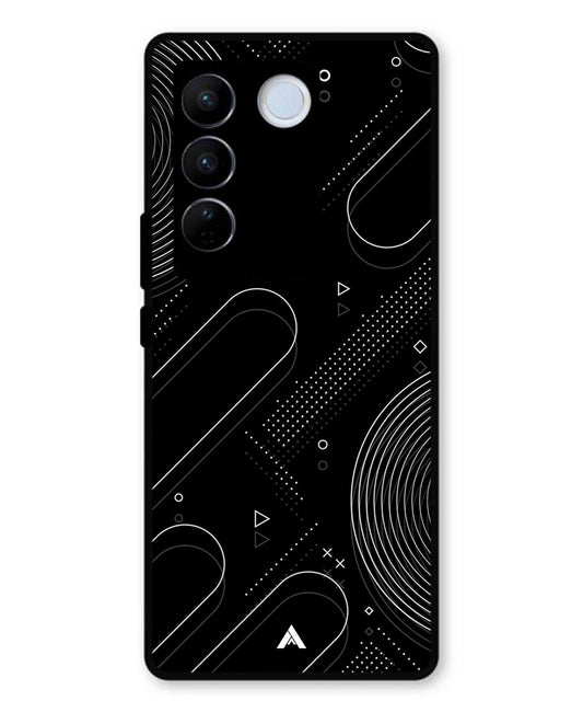 Stripe Pattern 17 Metal Back Cover Phone Case for Vivo v27e
