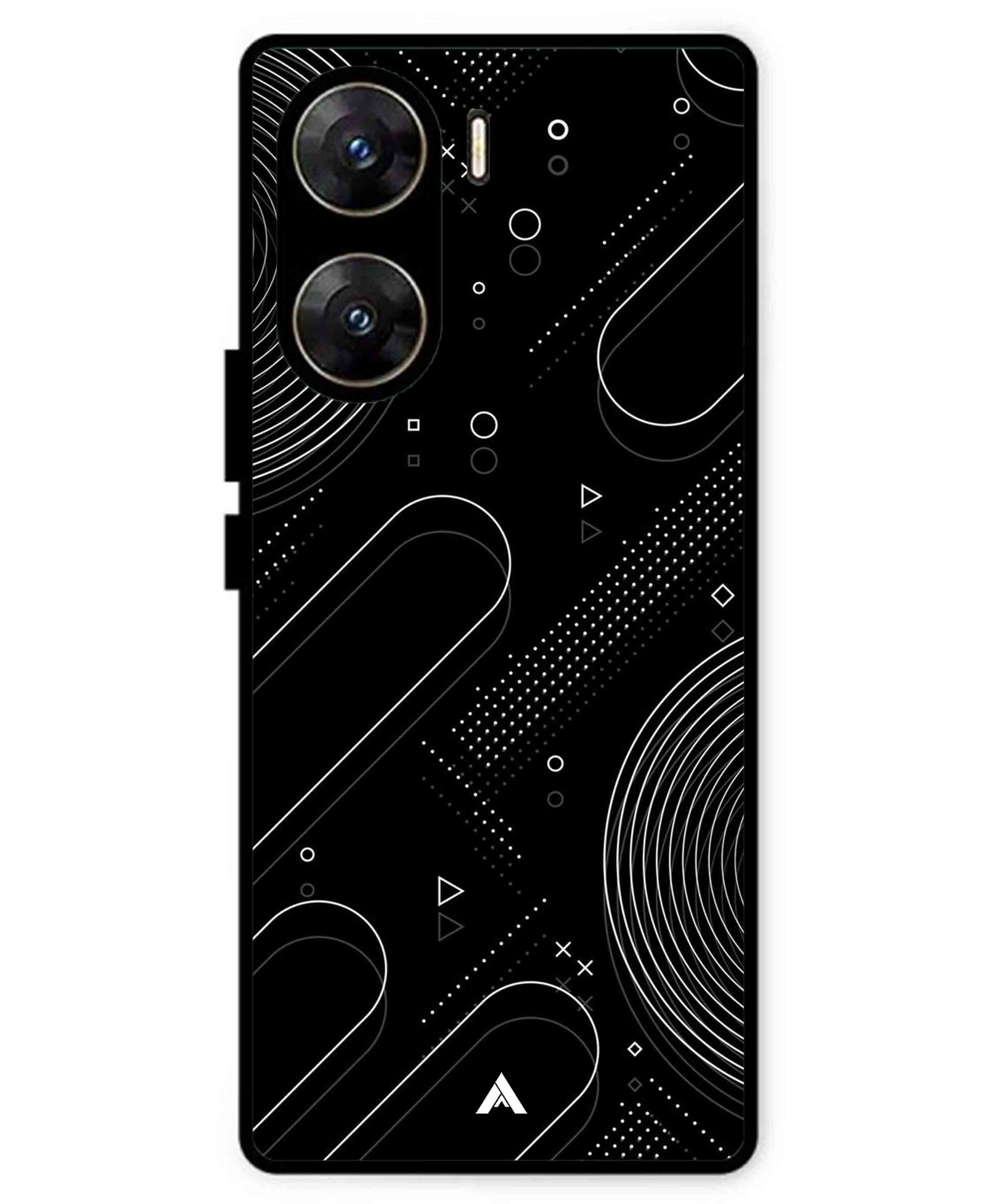 Stripe Pattern 17 Metal Back Cover Phone Case for Vivo v29e