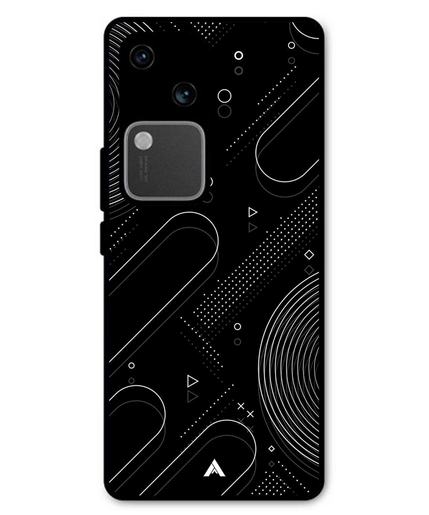 Stripe Pattern 17 Metal Back Cover Phone Case for Vivo v30