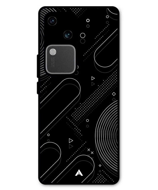 Stripe Pattern 17 Metal Back Cover Phone Case for Vivo v30