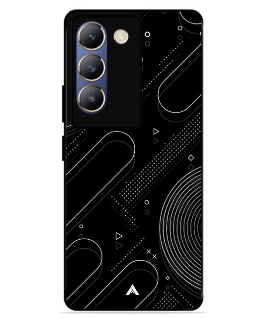 Stripe Pattern 17 Metal Back Cover Phone Case for Vivo v30 Lite