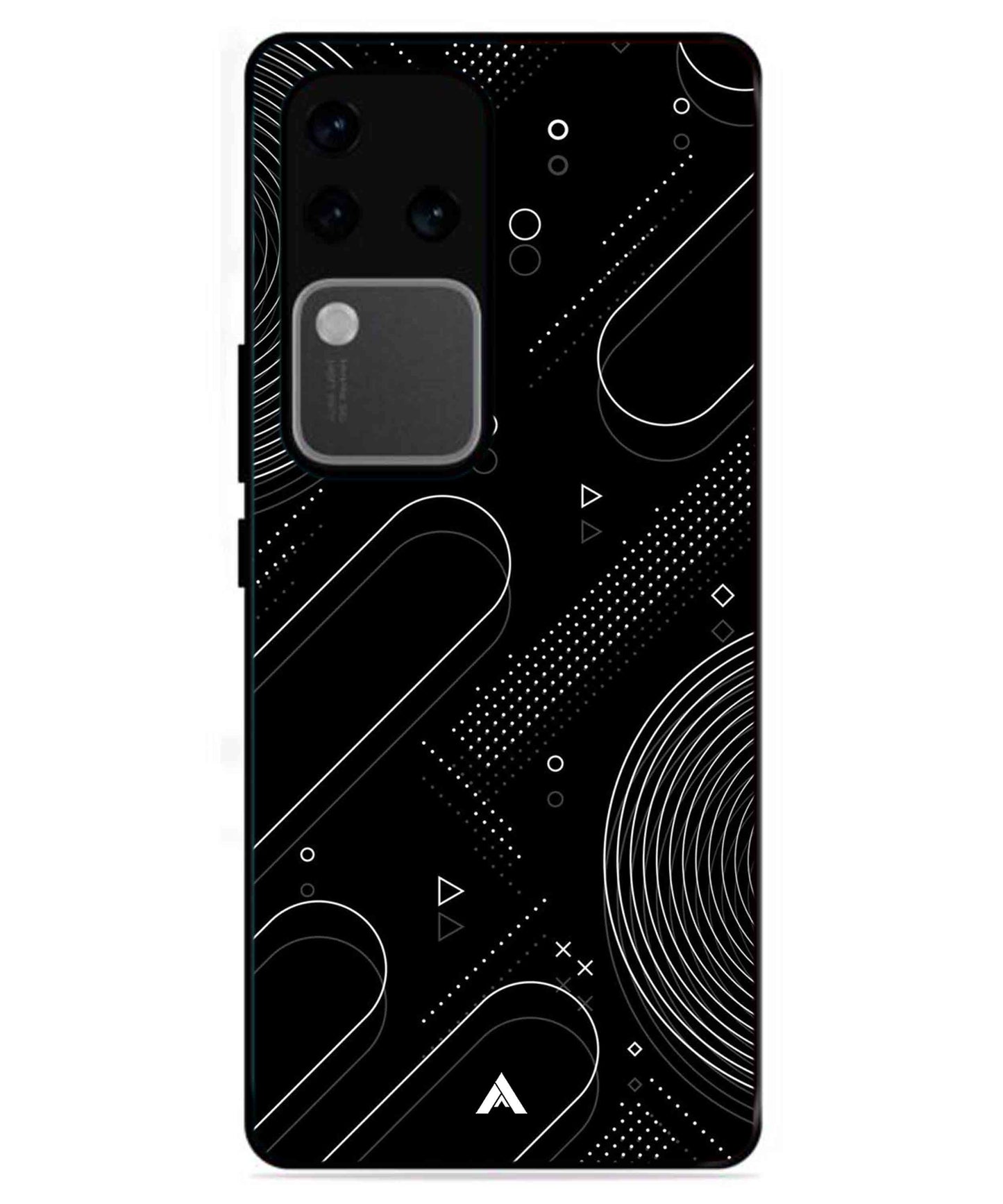 Stripe Pattern 17 Metal Back Cover Phone Case for Vivo v30 Pro