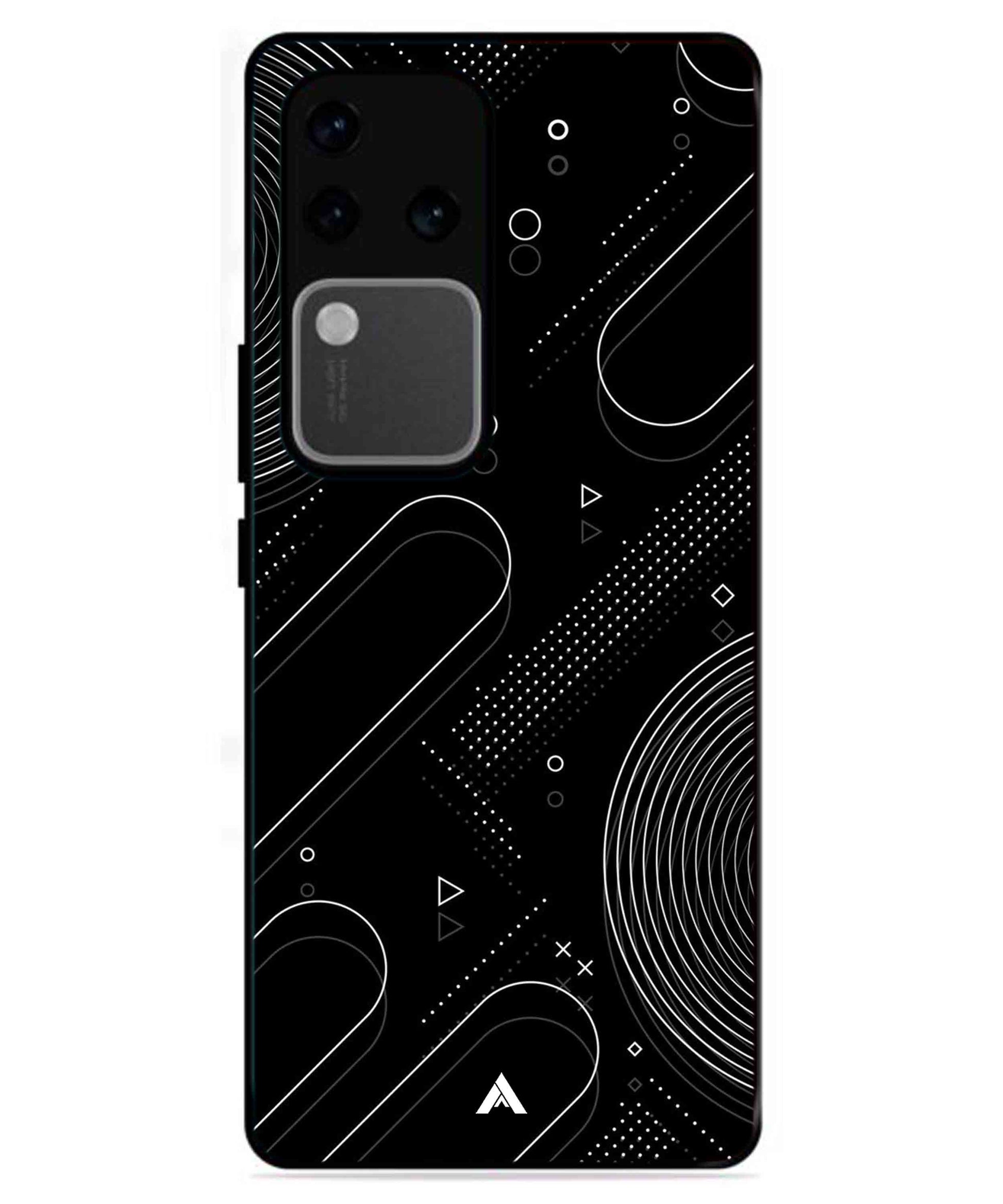 Stripe Pattern 17 Metal Back Cover Phone Case for Vivo v30 Pro