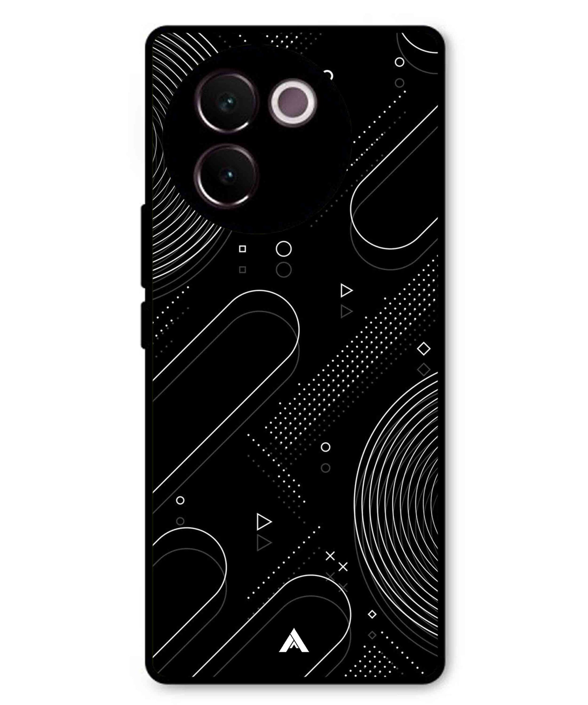 Stripe Pattern 17 Metal Back Cover Phone Case for Vivo v30e
