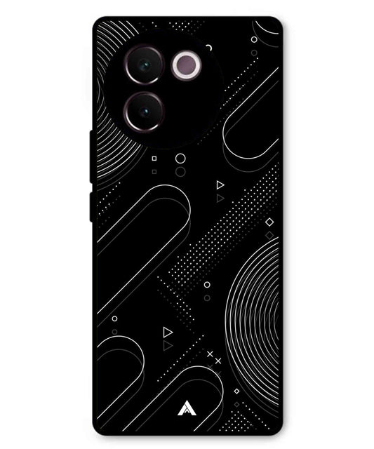 Stripe Pattern 17 Metal Back Cover Phone Case for Vivo v30e
