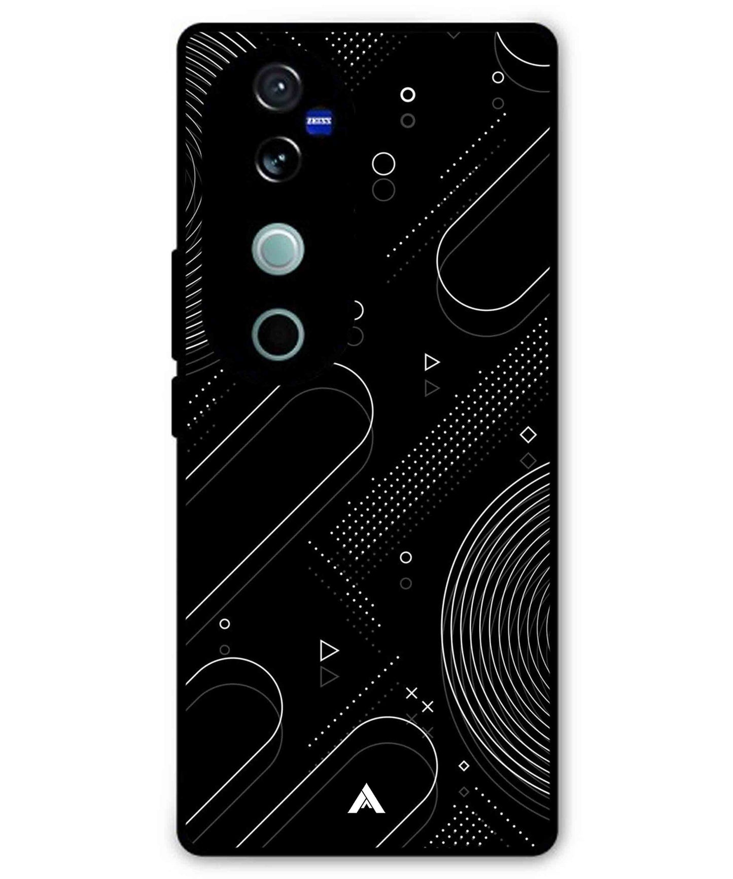 Stripe Pattern 17 Metal Back Cover Phone Case for Vivo v40 Pro