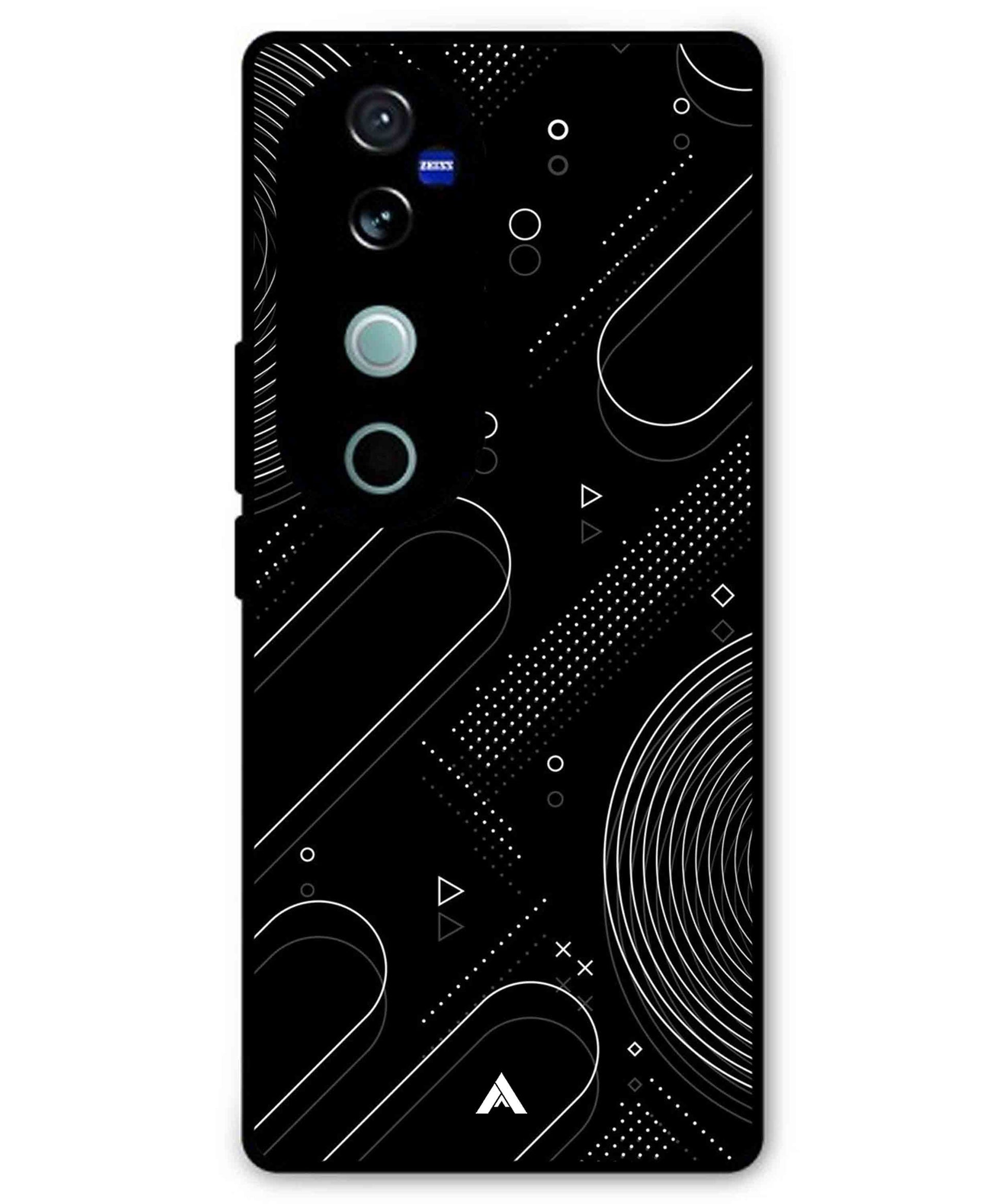 Stripe Pattern 17 Metal Back Cover Phone Case for Vivo v40 Pro
