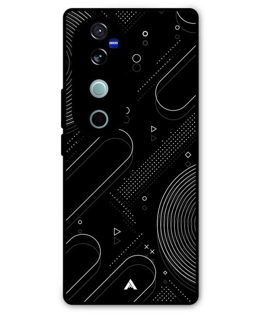 Stripe Pattern 17 Metal Back Cover Phone Case for Vivo v40 Pro