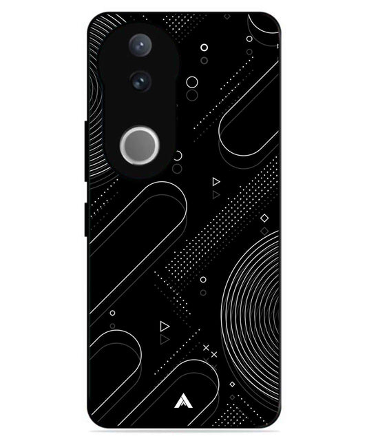 Stripe Pattern 17 Metal Back Cover Phone Case for Vivo v50
