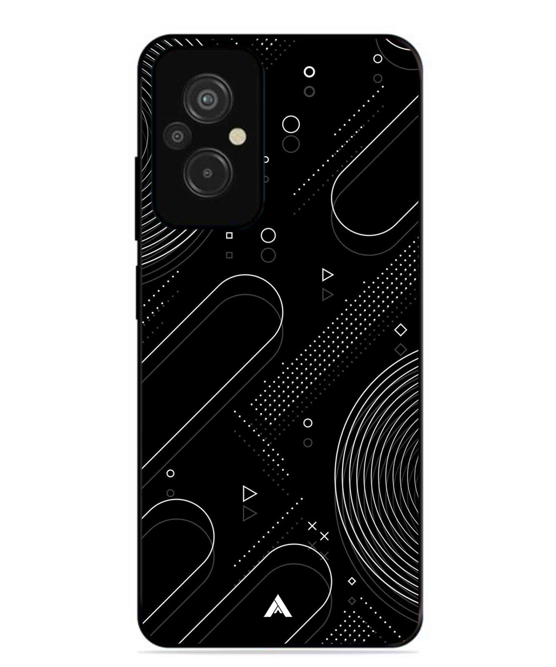 Stripe Pattern 17 Metal Back Cover Phone Case for Xiaomi Redmi 11 Prime 4G