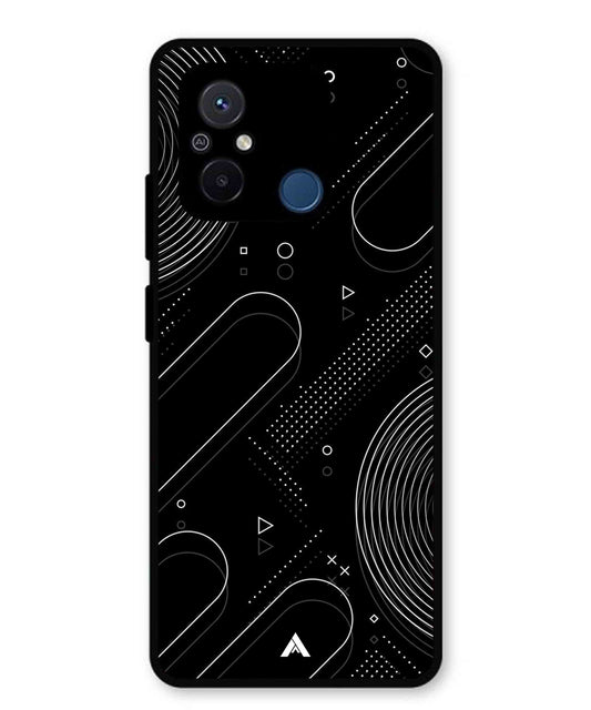 Stripe Pattern 17 Metal Back Cover Phone Case for Xiaomi Redmi 12C