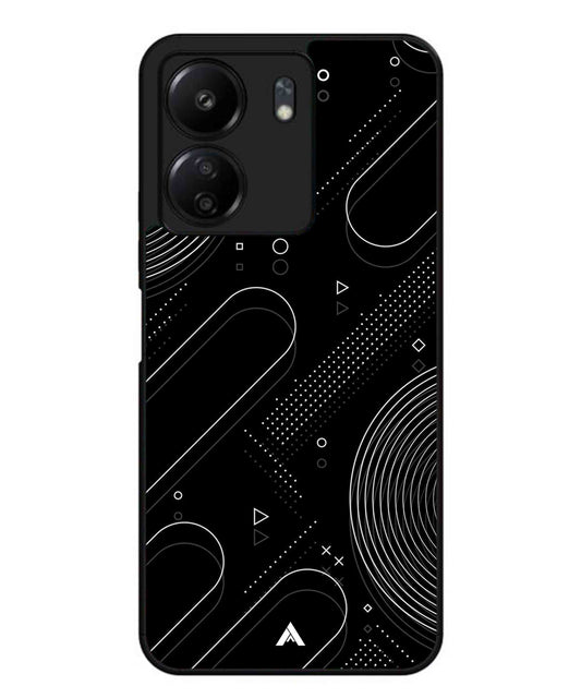 Stripe Pattern 17 Metal Back Cover Phone Case for Xiaomi Redmi 13C 4G