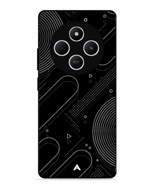 Stripe Pattern 17 Metal Back Cover Phone Case for Xiaomi Redmi 14C