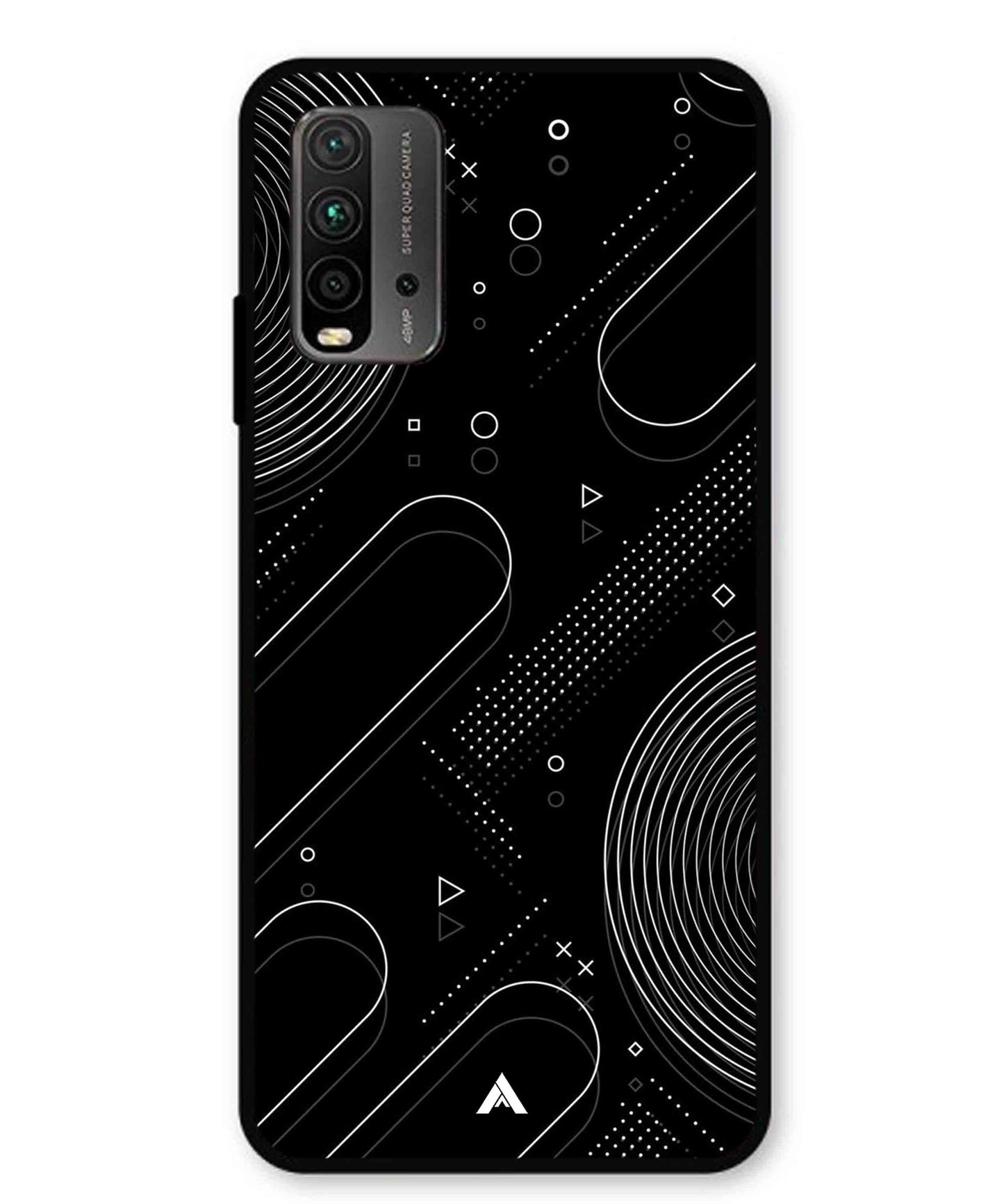 Stripe Pattern 17 Metal Back Cover Phone Case for Xiaomi Redmi 9 Power