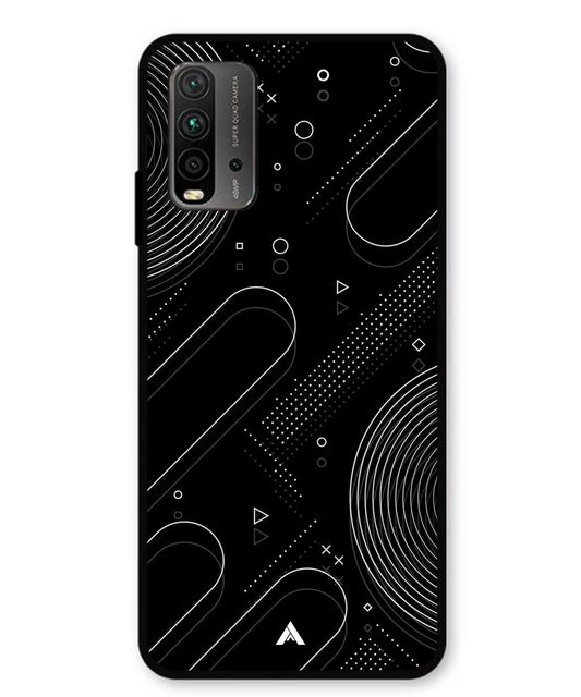 Stripe Pattern 17 Metal Back Cover Phone Case for Xiaomi Redmi 9 Power