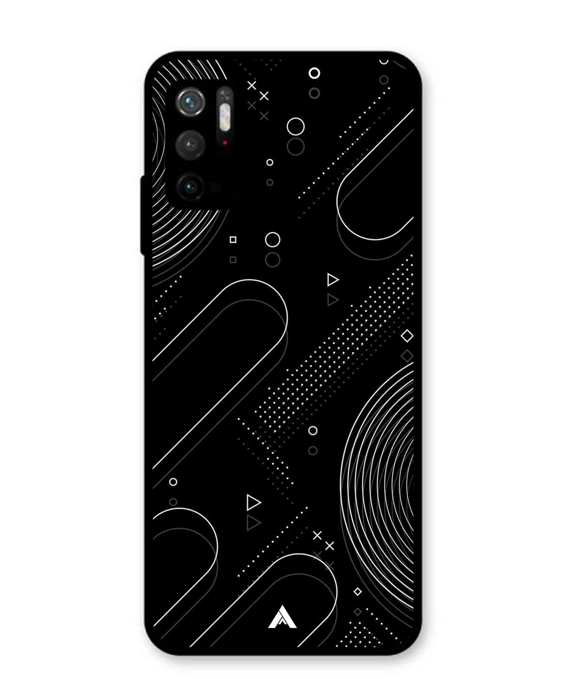 Stripe Pattern 17 Metal Back Cover Phone Case for Xiaomi Redmi Note 10T