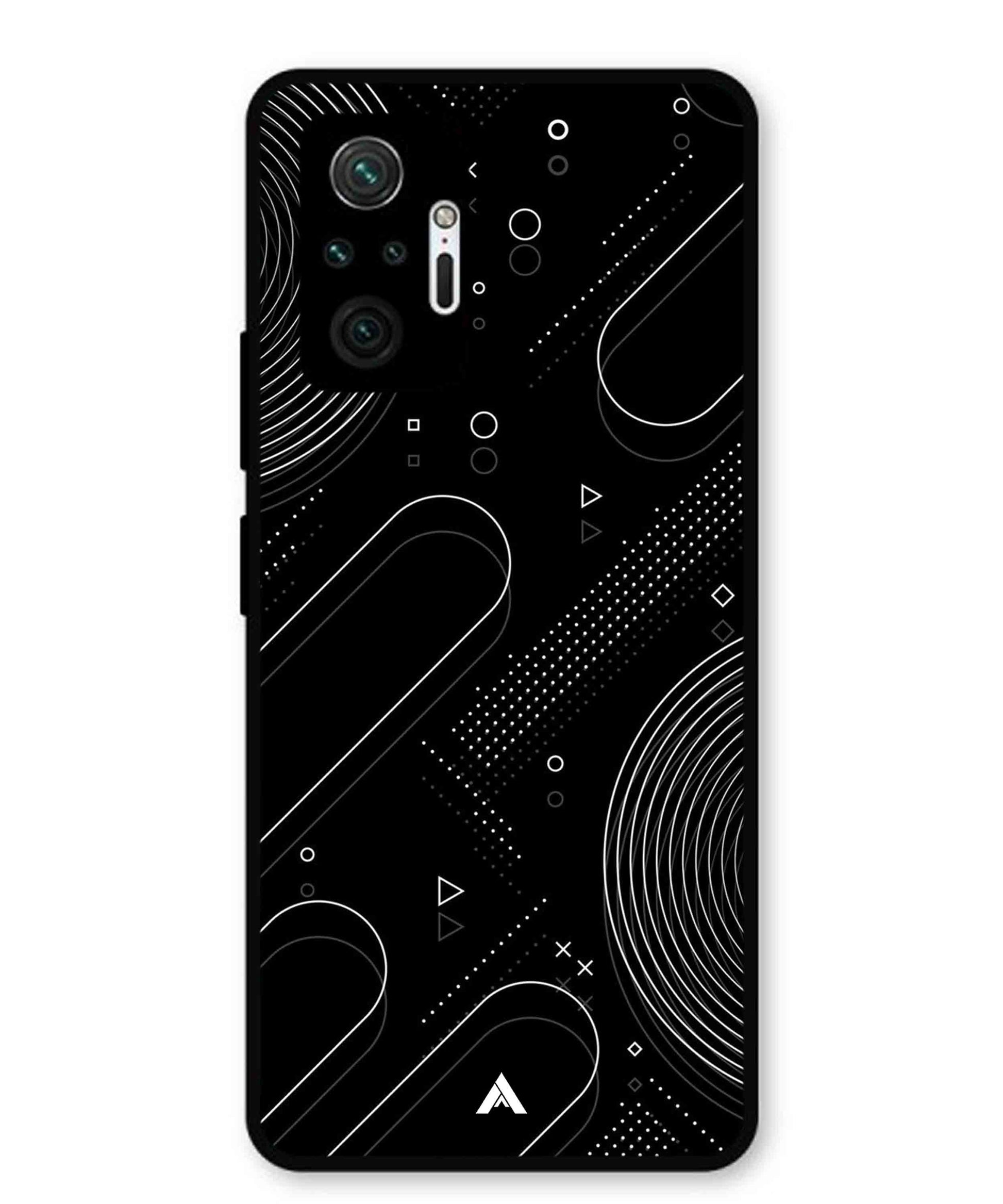 Stripe Pattern 17 Metal Back Cover Phone Case for Xiaomi Redmi Note 10 Pro