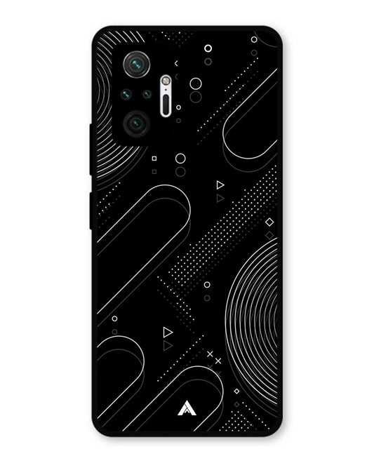 Stripe Pattern 17 Metal Back Cover Phone Case for Xiaomi Redmi Note 10 Pro