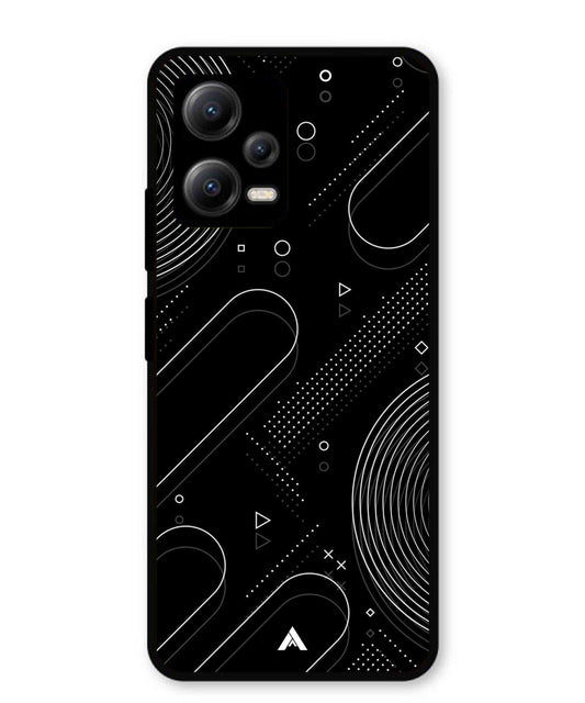 Stripe Pattern 17 Metal Back Cover Phone Case for Xiaomi Redmi Note 12 5G