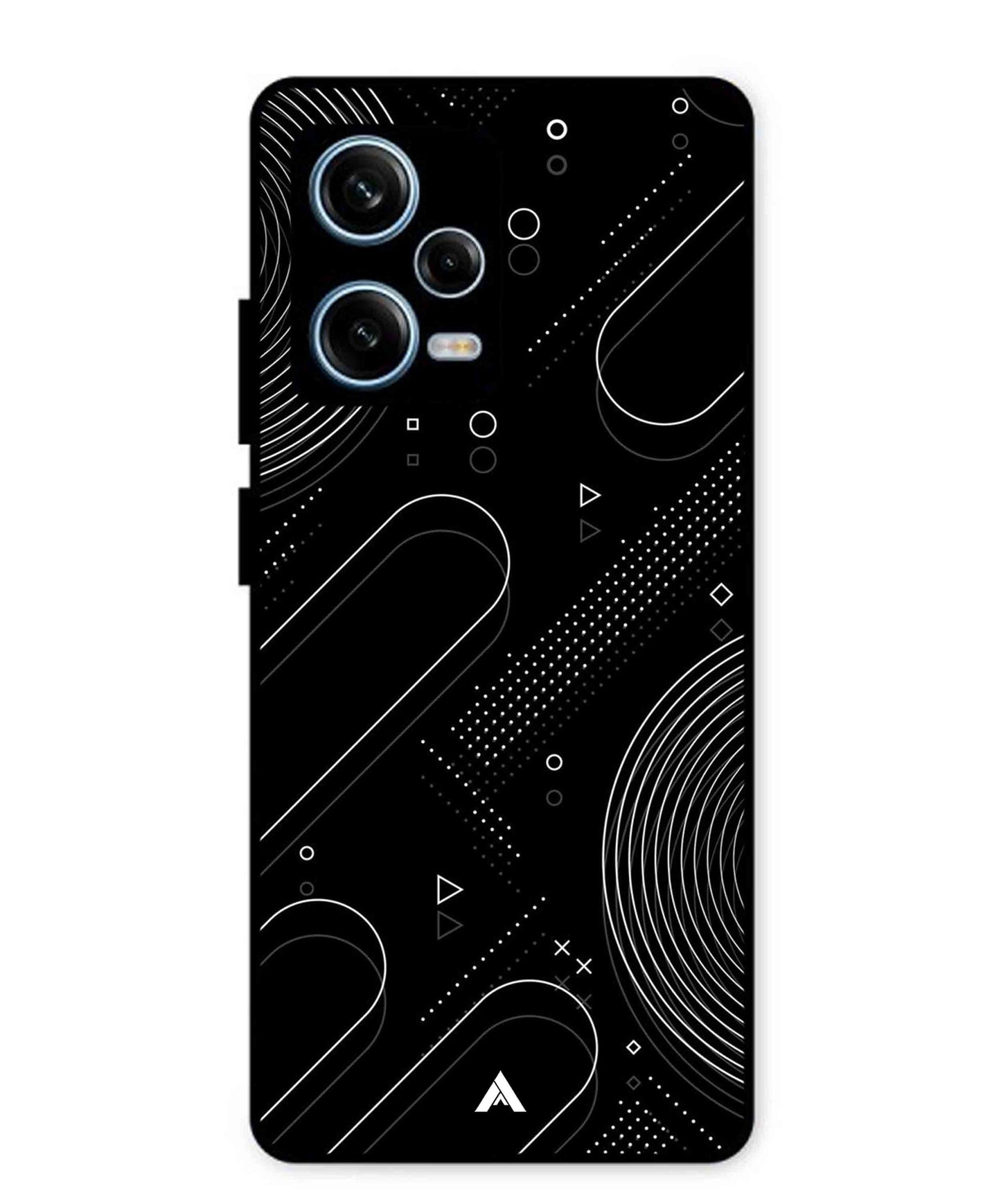 Stripe Pattern 17 Metal Back Cover Phone Case for Xiaomi Redmi Note 12 Pro