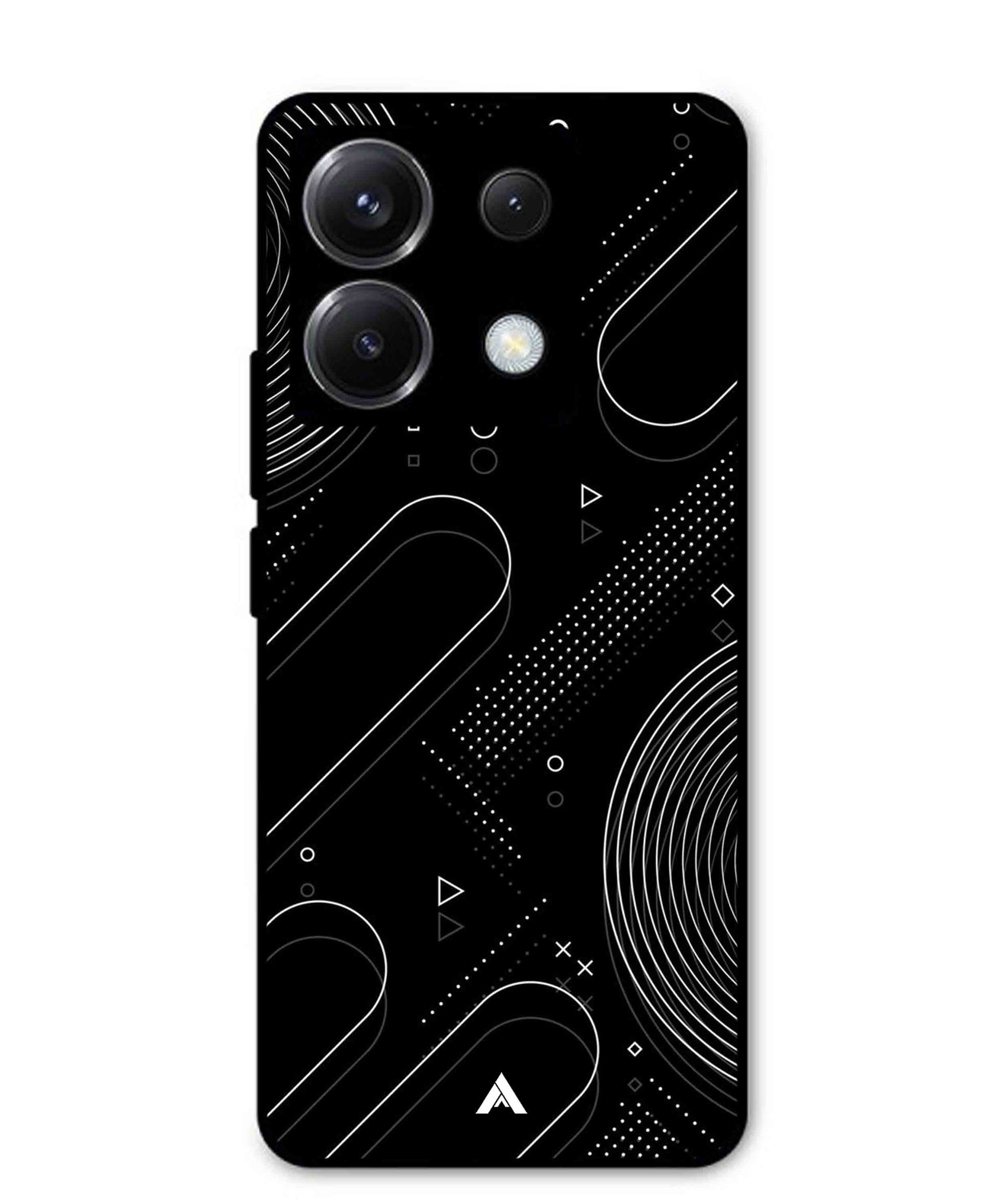 Stripe Pattern 17 Metal Back Cover Phone Case for Xiaomi Redmi Note 13 Pro