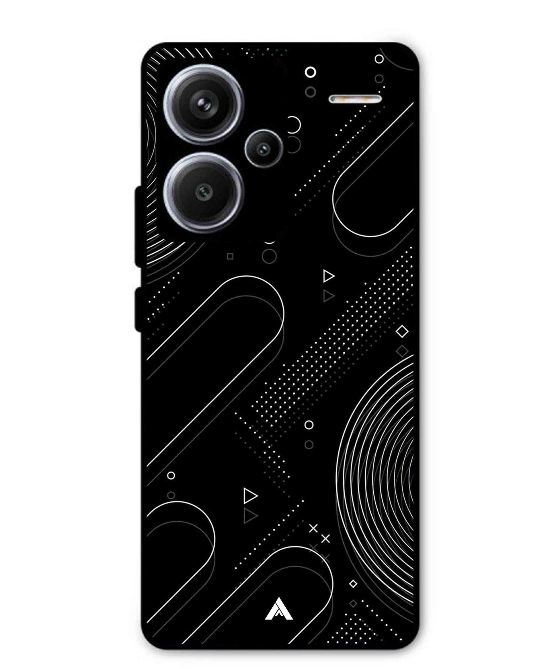 Stripe Pattern 17 Metal Back Cover Phone Case for Xiaomi Redmi Note 13 Pro Plus
