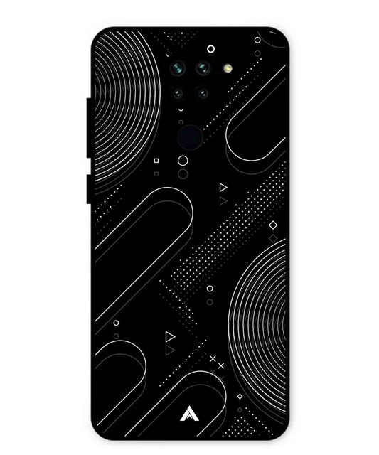 Stripe Pattern 17 Metal Back Cover Phone Case for Xiaomi Redmi Note 9