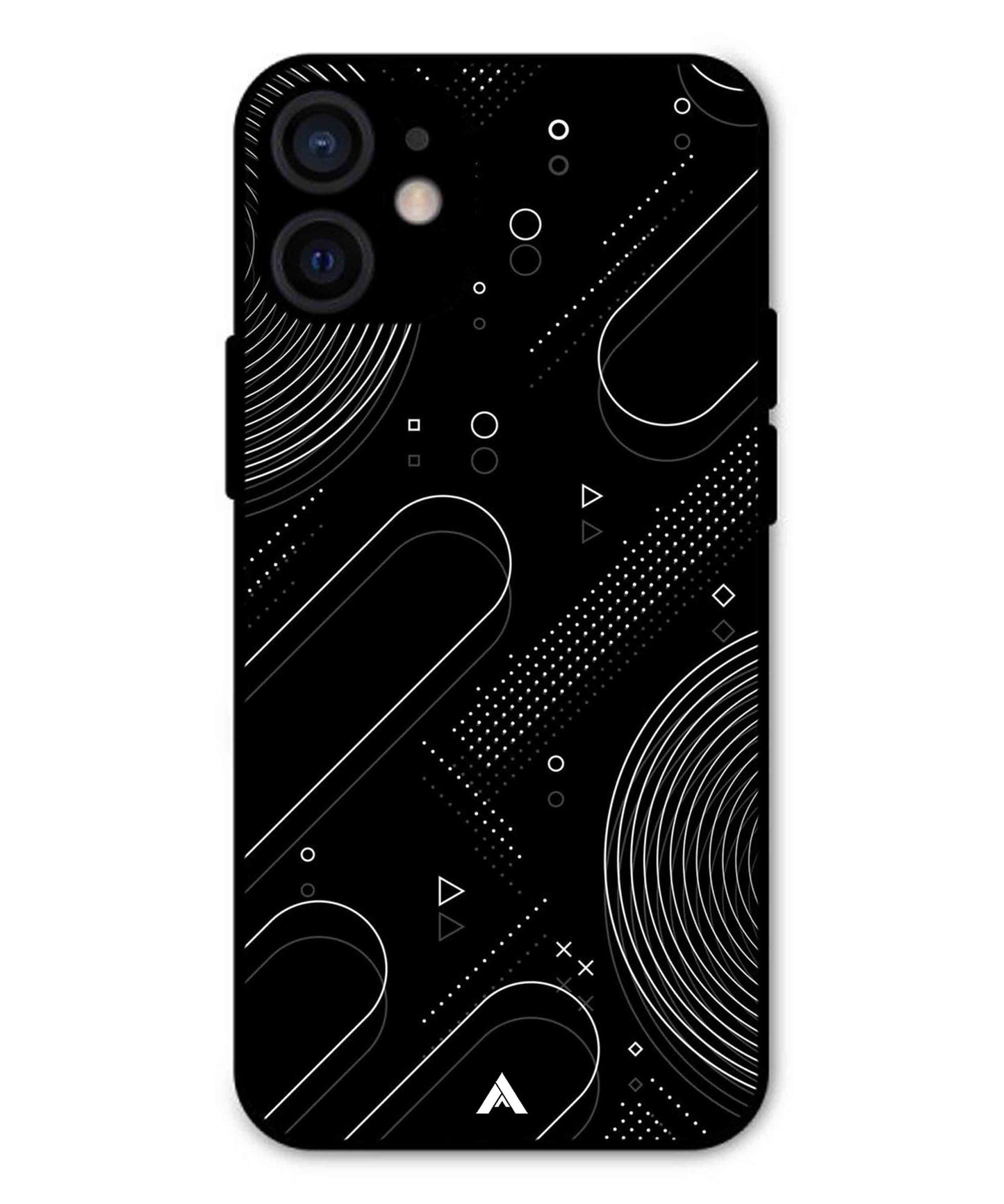 Stripe Pattern 17 Metal Back Cover Phone Case for iPhone 12 Mini