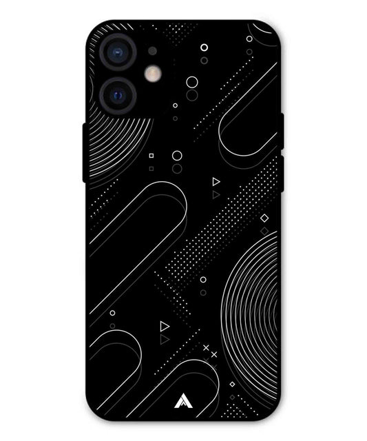 Stripe Pattern 17 Metal Back Cover Phone Case for iPhone 12 Mini