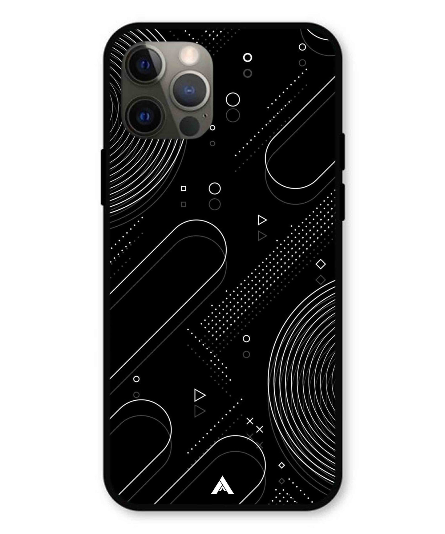 Stripe Pattern 17 Metal Back Cover Phone Case for iPhone 12 Pro