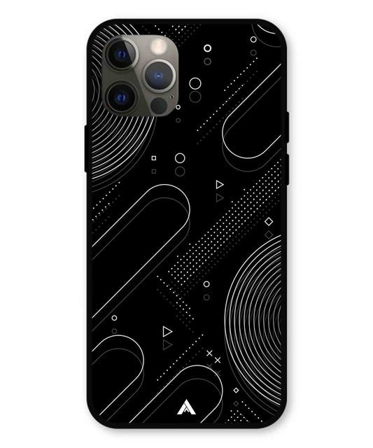 Stripe Pattern 17 Metal Back Cover Phone Case for iPhone 12 Pro