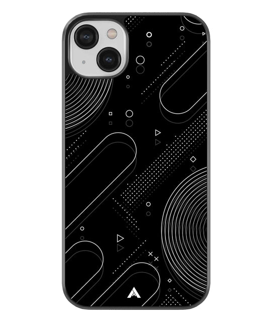 Stripe Pattern 17 Metal Back Cover Phone Case for iPhone 13