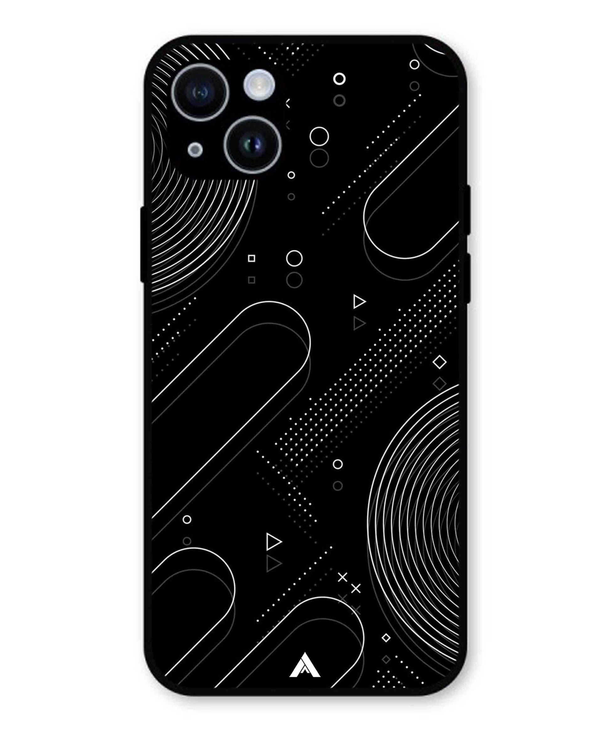 Stripe Pattern 17 Metal Back Cover Phone Case for iPhone 14