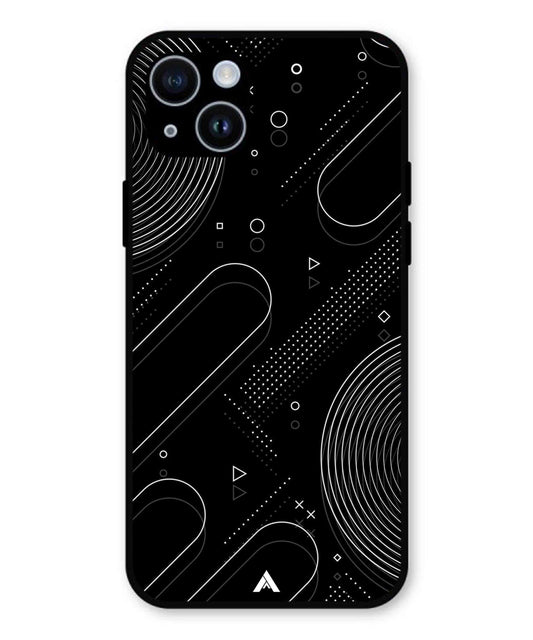 Stripe Pattern 17 Metal Back Cover Phone Case for iPhone 14