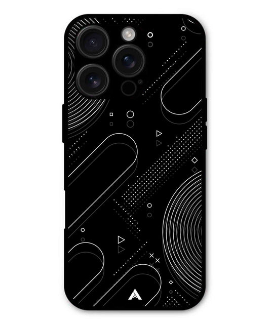 Stripe Pattern 17 Metal Back Cover Phone Case for iPhone 14 Pro