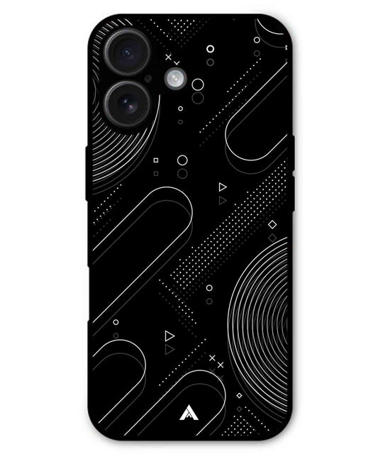 Stripe Pattern 17 Metal Back Cover Phone Case for iPhone 16
