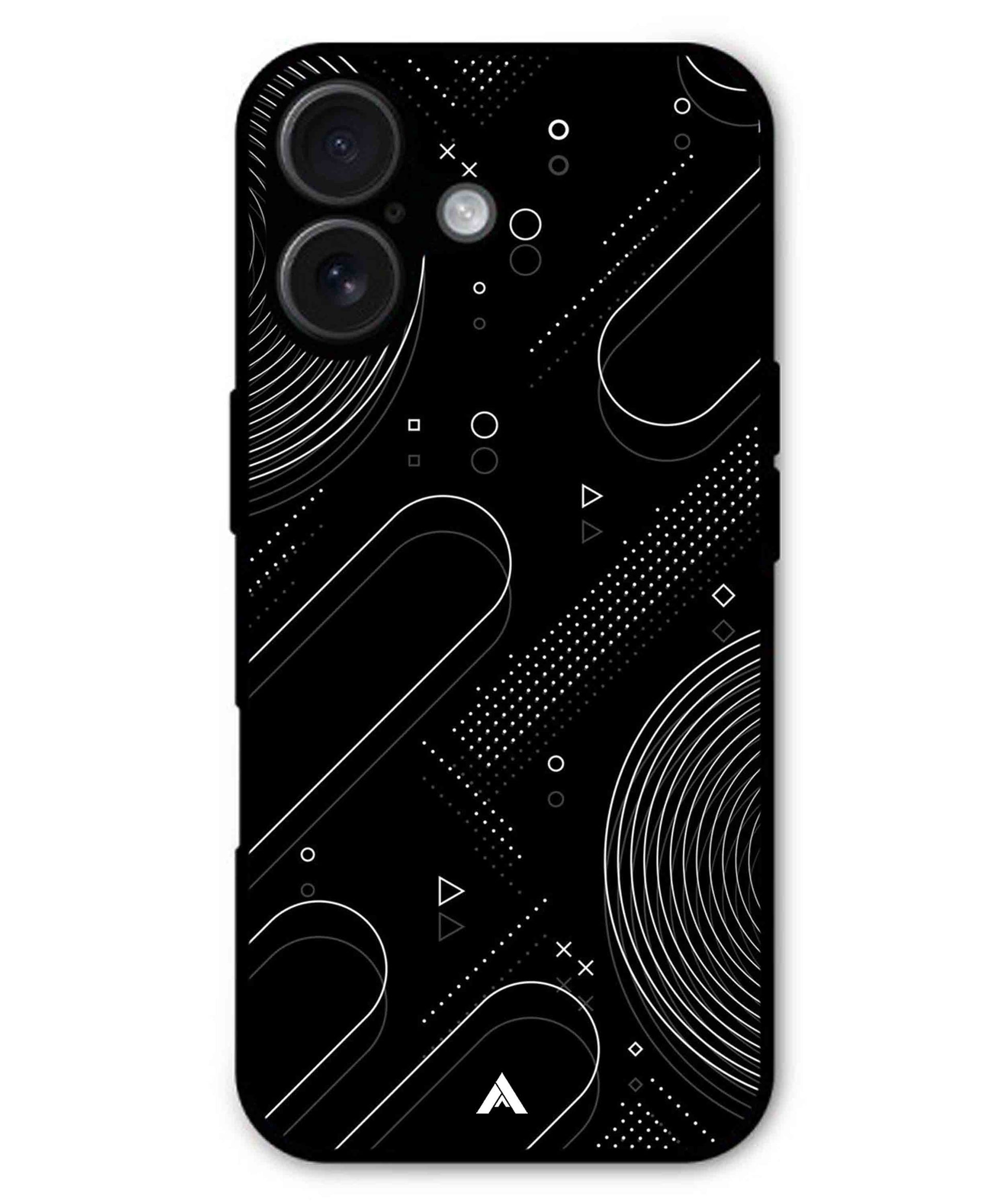 Stripe Pattern 17 Metal Back Cover Phone Case for iPhone 16 Plus