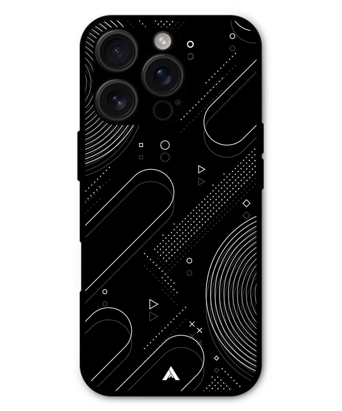 Stripe Pattern 17 Metal Back Cover Phone Case for iPhone 16 Pro