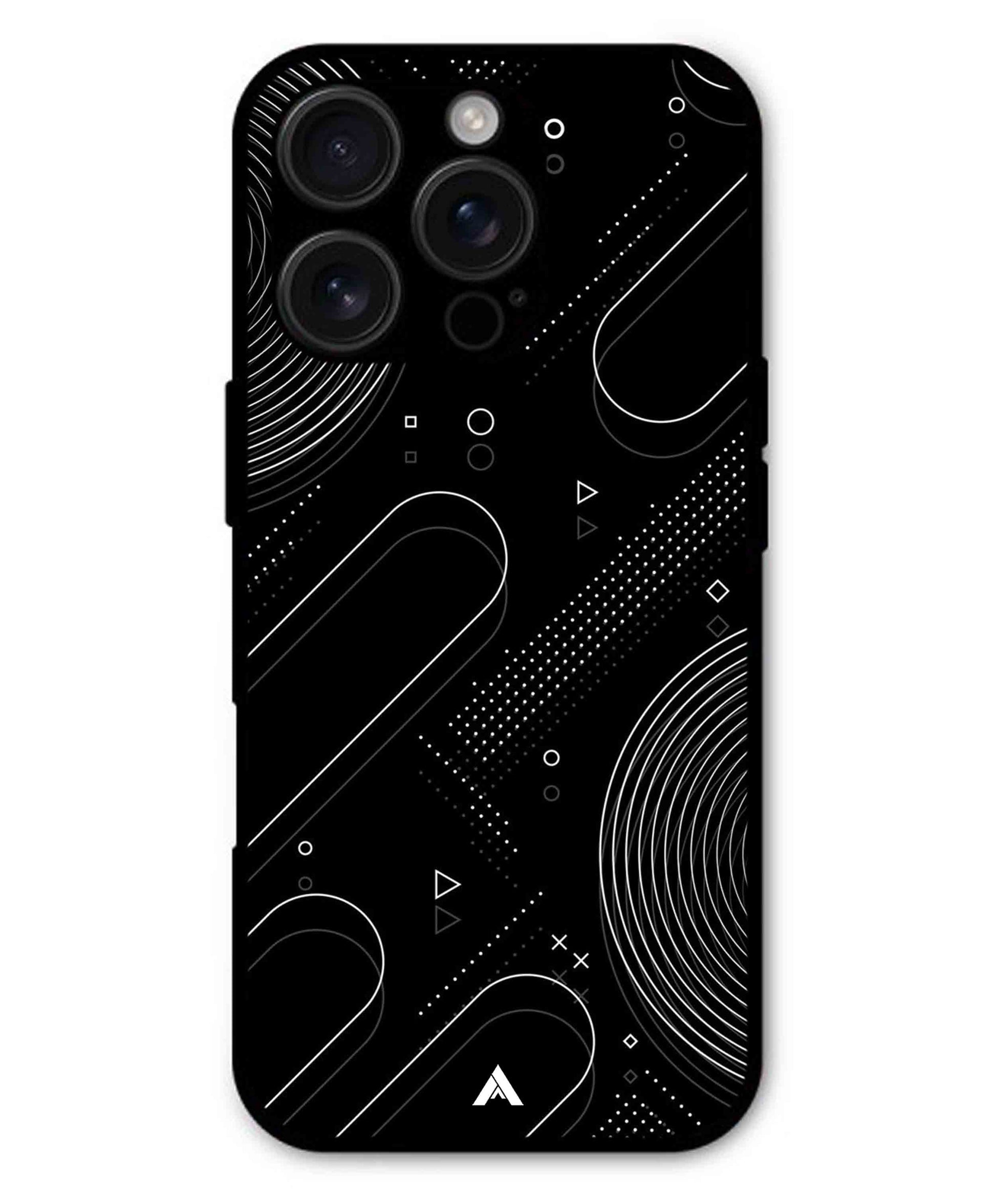Stripe Pattern 17 Metal Back Cover Phone Case for iPhone 16 Pro