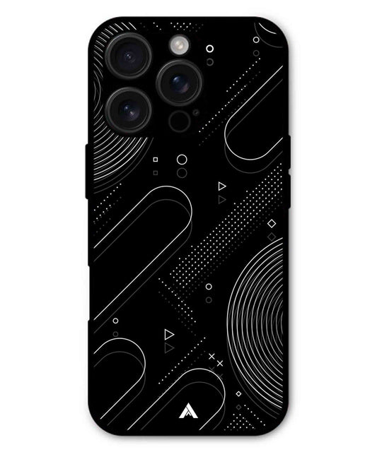 Stripe Pattern 17 Metal Back Cover Phone Case for iPhone 16 Pro