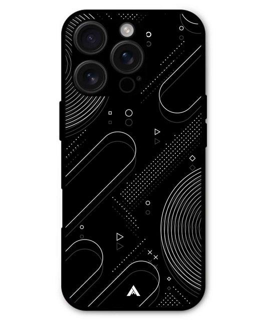Stripe Pattern 17 Metal Back Cover Phone Case for iPhone 16 ProMax